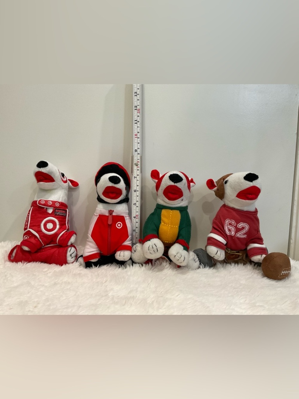 Plush Sports Dog Toy in Red, Green, White - Branded Character Plush